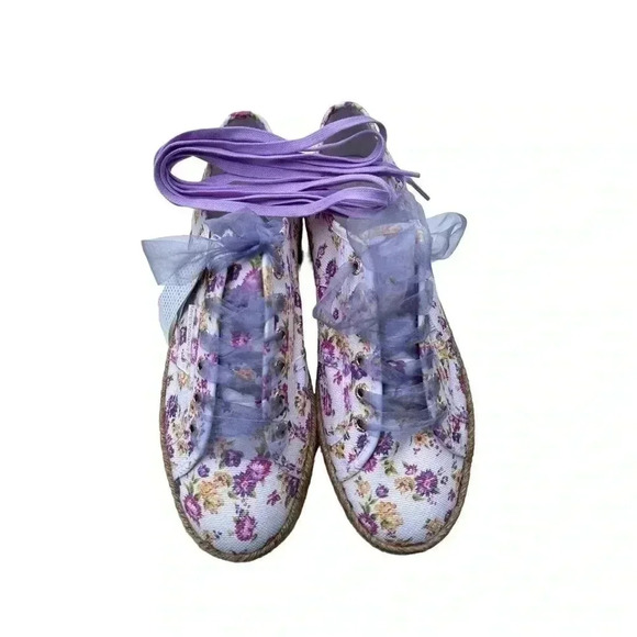 Superga x LoveShackFancy Flowers Rope Sneakers Size 41/US 11 - Picture 10 of 16